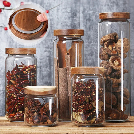 Tall Glass Storage Jars